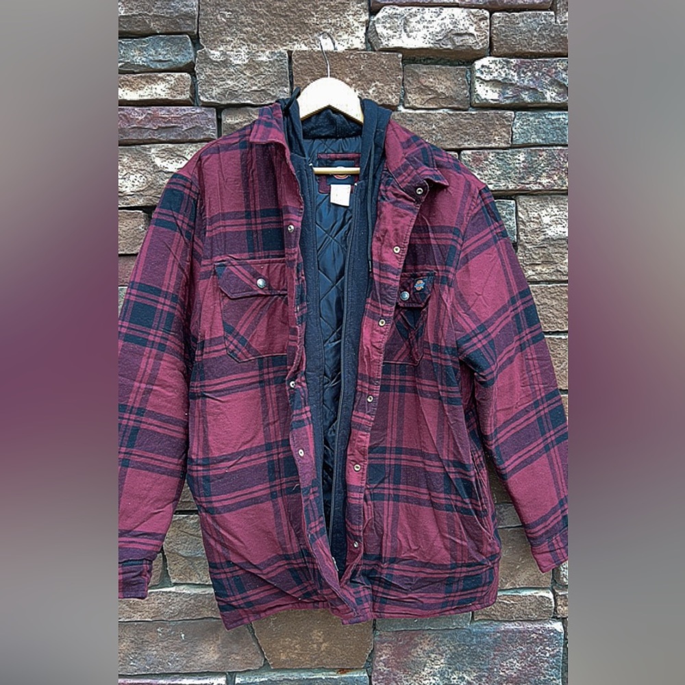 Red and black flannel jacket